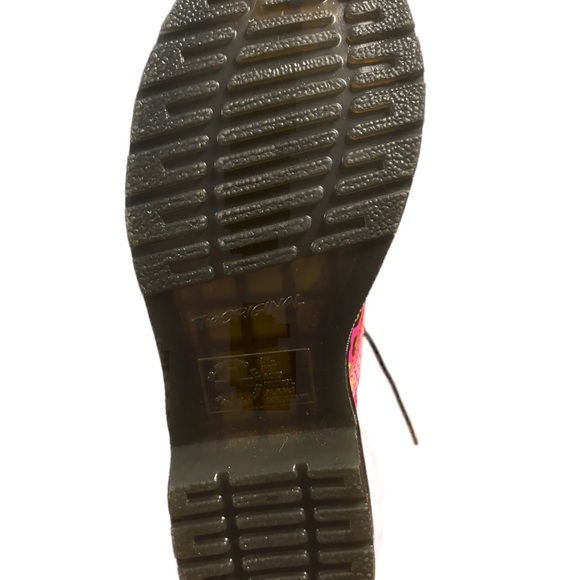 DR. MARTEN Smooth Leather Pink Leopard Lace-up Boots, Size 8, WORN ONCE! - Picture 8 of 9